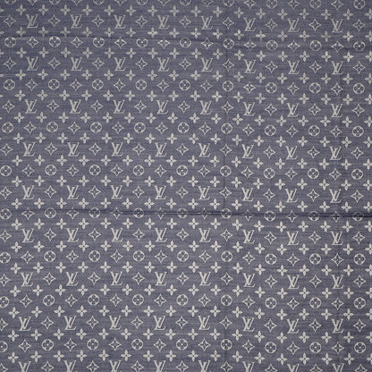 Louis Vuitton Wool Silk Monogram Denim Shawl Blue 1 of 5