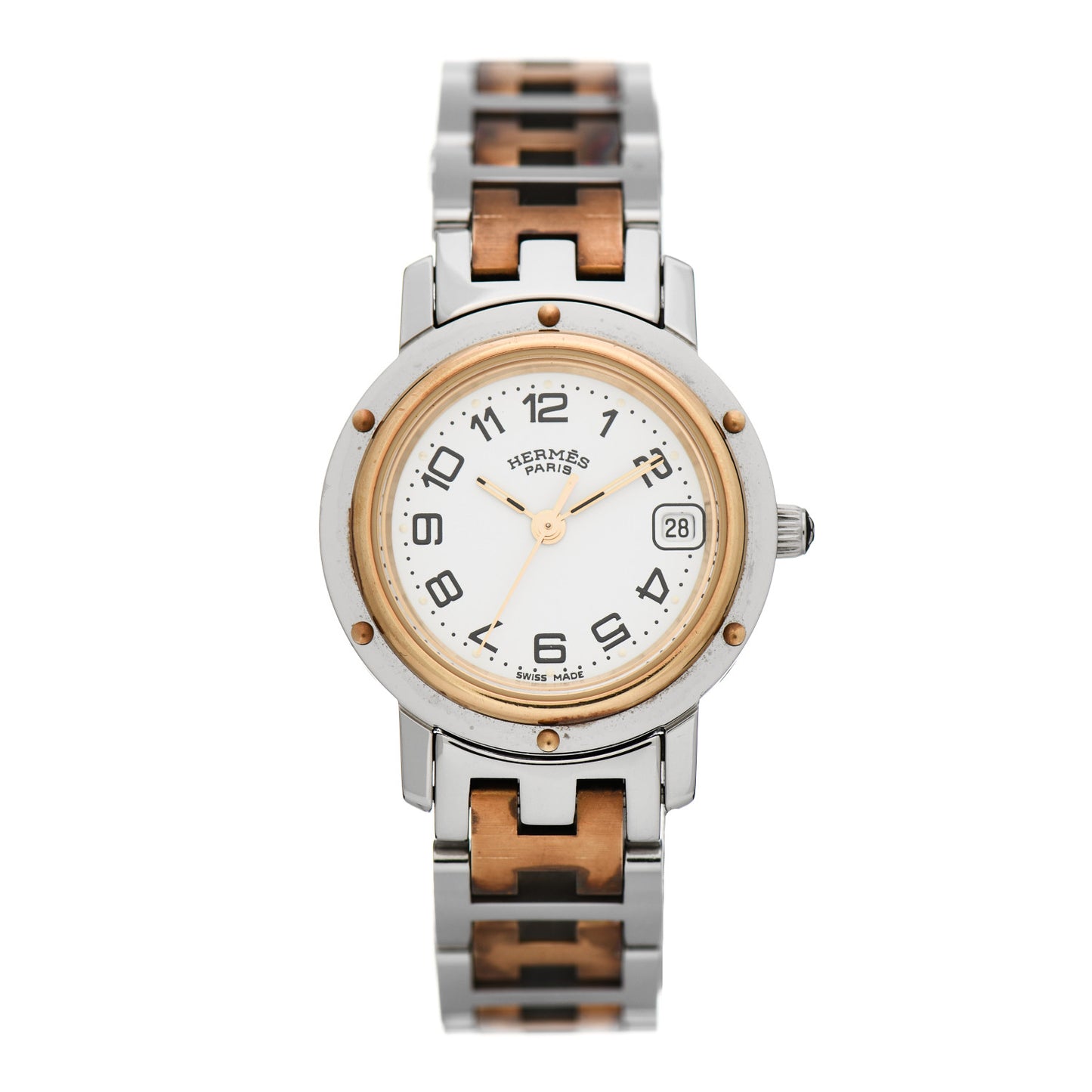 Stainless Steel 24mm Clipper Quartz Watch Gold