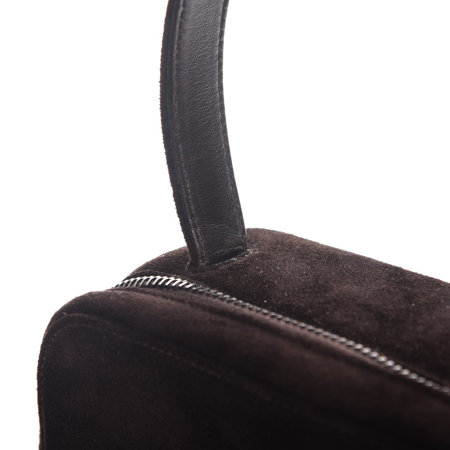 Suede Box Bag Dark Brown