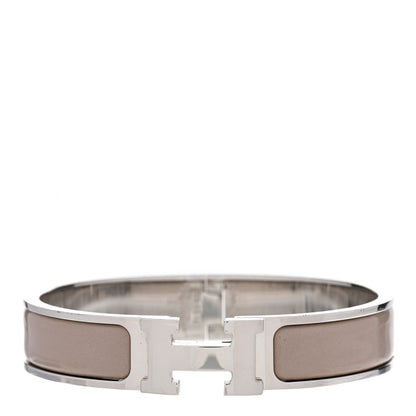Hermes Enamel Narrow Clic Clac H Bracelet PM Marron Glace 1 of 4