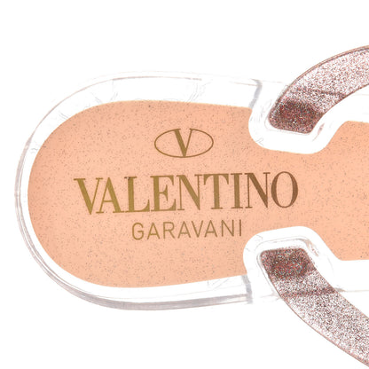 Valentino Garavani PVC Jelly Glitter Rockstud Bow Thong Sandals 35 Multicolor 8 of 10