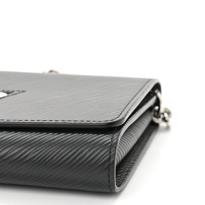 Louis Vuitton Epi Twist Chain Wallet Black 9 of 10