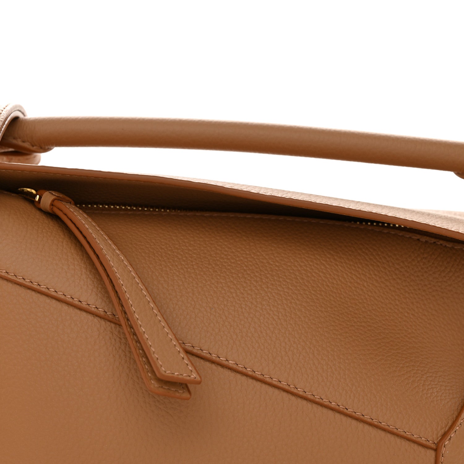 Loewe Grained Calfskin Small Puzzle Edge Bag Toffee 7 of 9