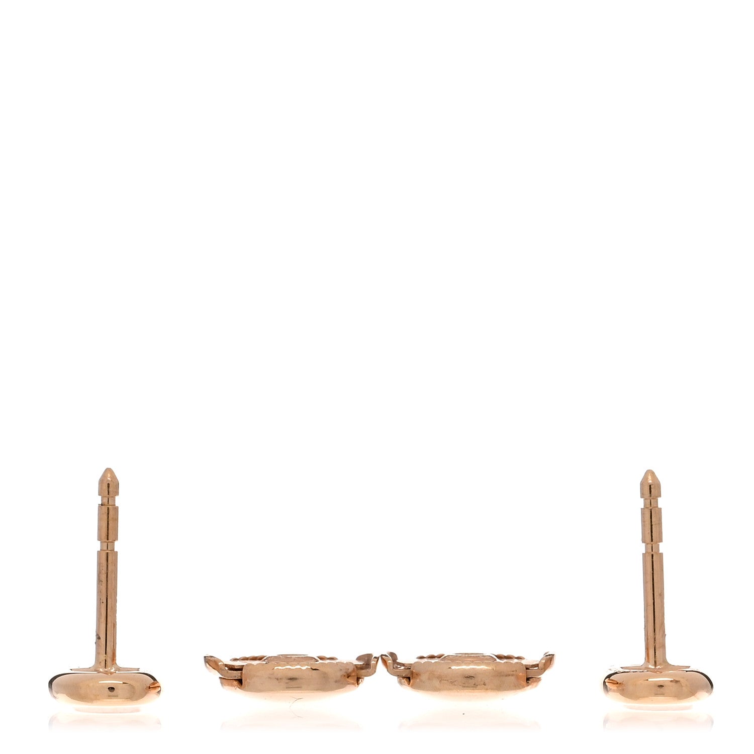 Hermes 18K Rose Gold TPM Farandole Stud Earrings 4 of 5