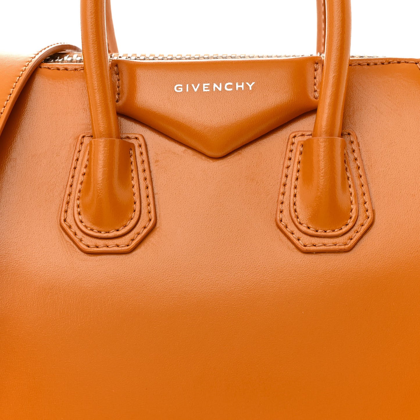 Shiny Lord Calfskin Mini Antigona Pumpkin