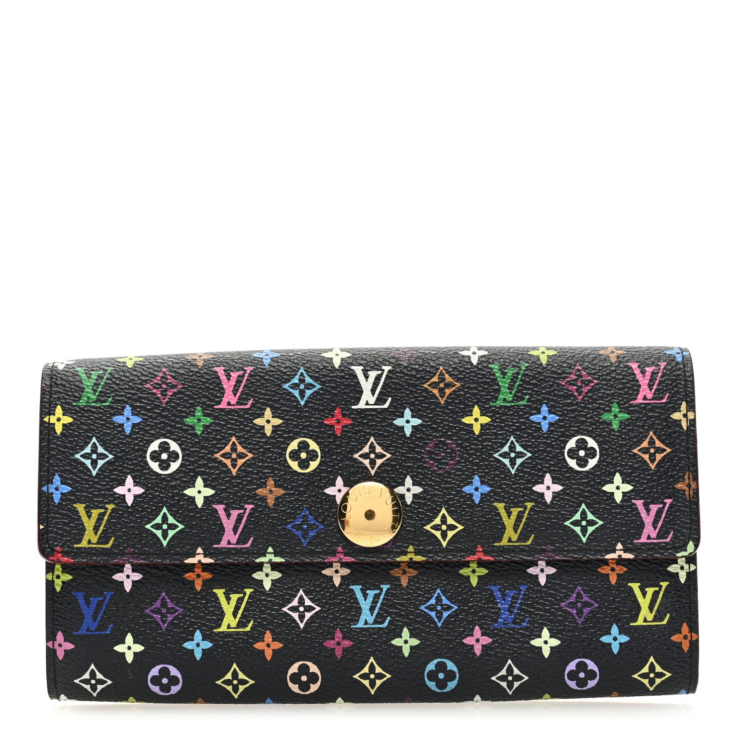 Louis Vuitton LOUIS VUITTON Monogram Multicolor Sarah Wallet Black 1 of 6