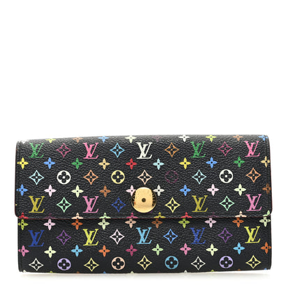 Louis Vuitton LOUIS VUITTON Monogram Multicolor Sarah Wallet Black 1 of 6