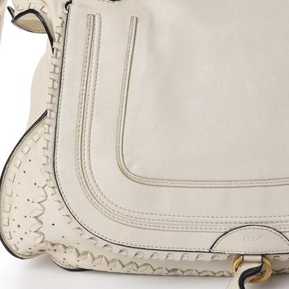 Chloe Calfskin Large Perforated Marcie Satchel Porcelain 13 of 13