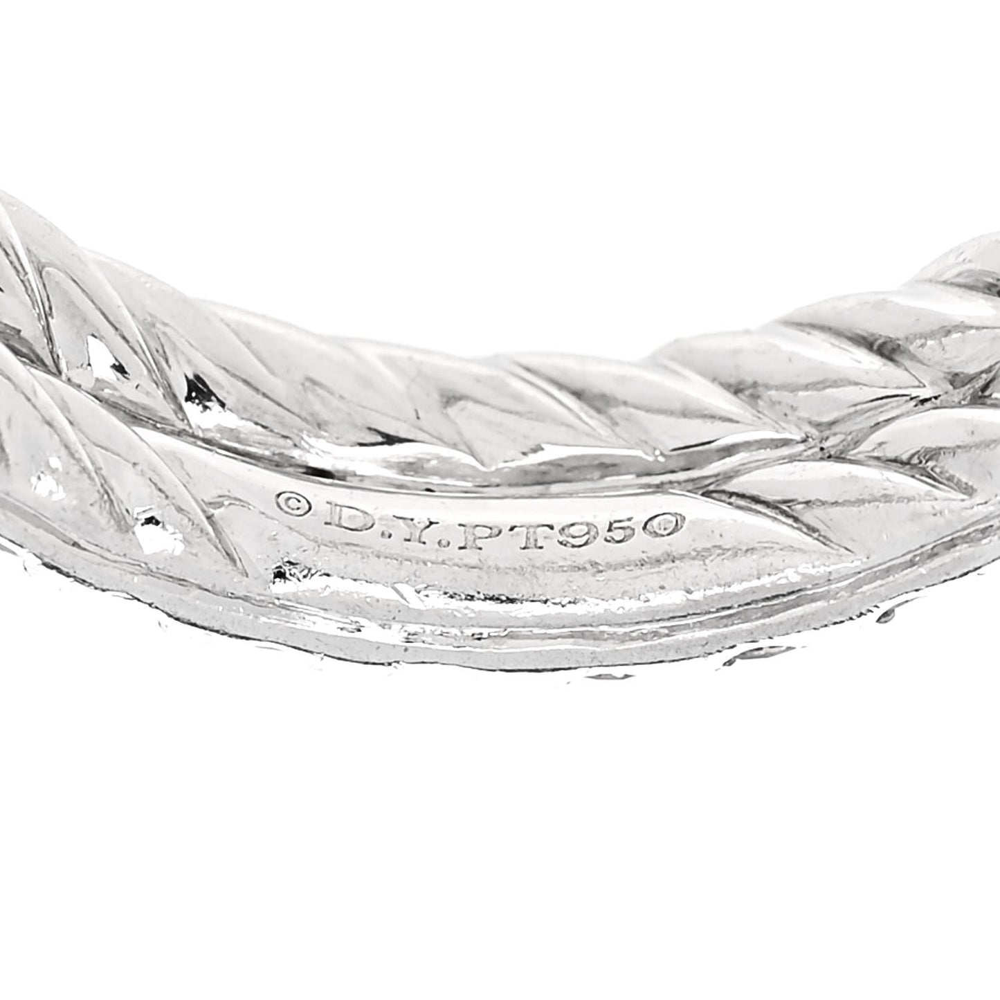Platinum Diamond Crossover Wedding Band Ring 52 6