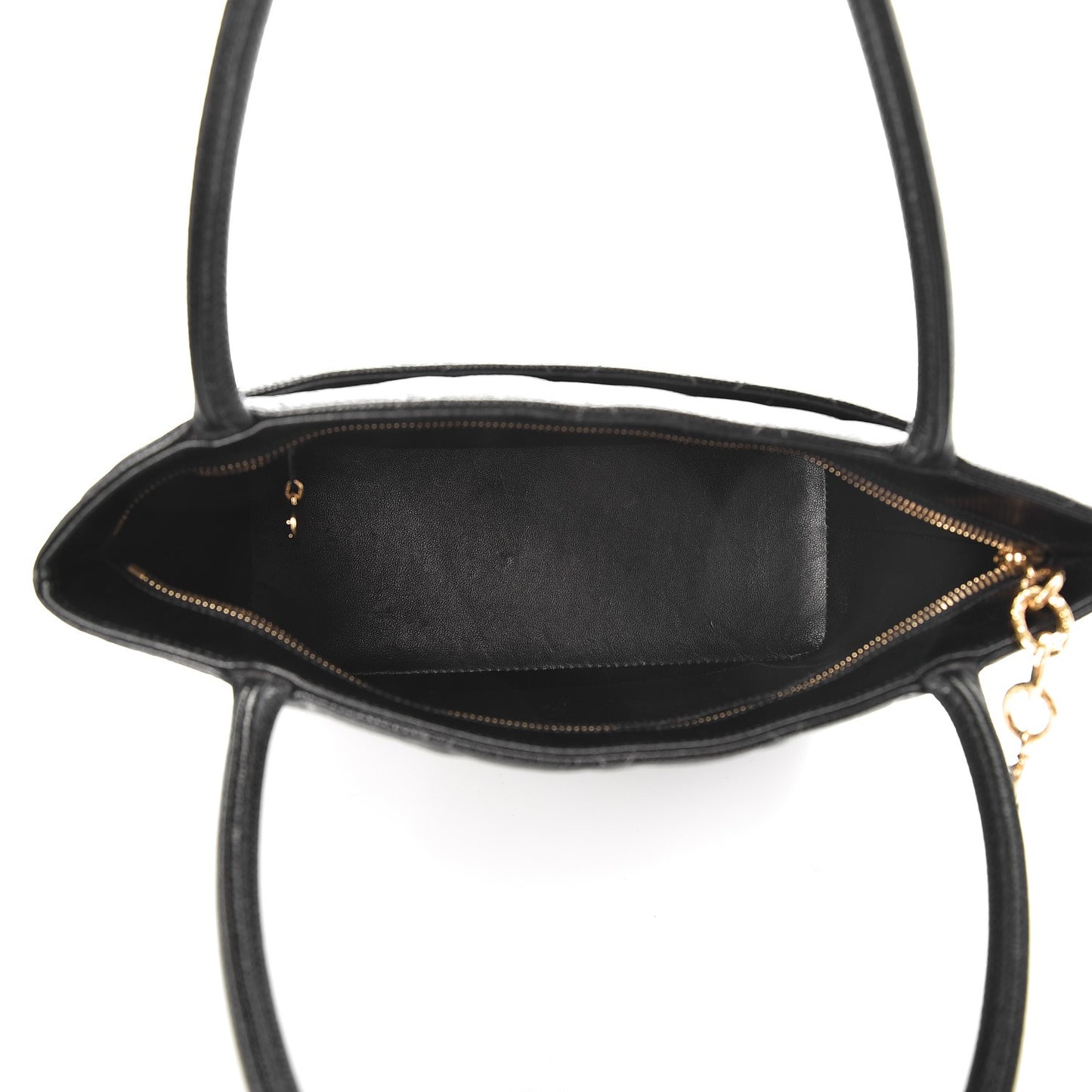 Caviar Quilted Medallion Tote Black