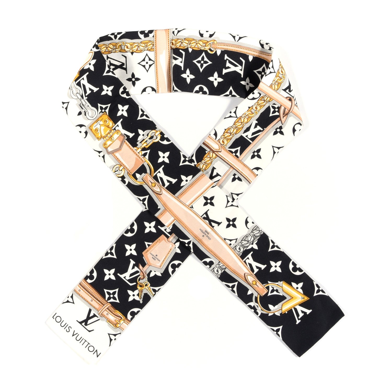 Louis Vuitton Silk Monogram Confidential Bandeau Black 1 of 4