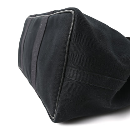 Hermes Chevron Herringbone Toile Vache Liegee Valparaiso Tote  MM Black 11 of 11