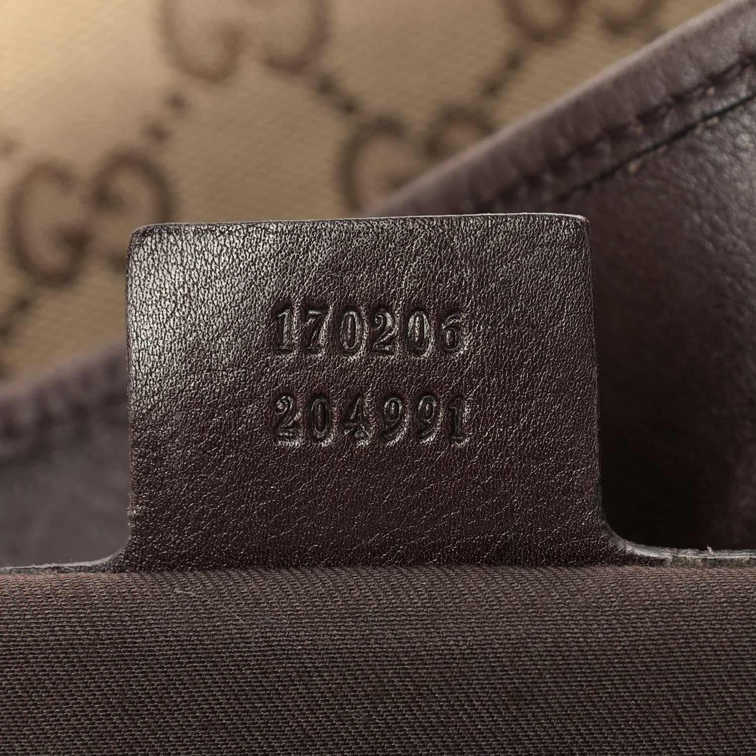 Gucci Monogram Peggy Braided Tote Dark Brown 7 of 14