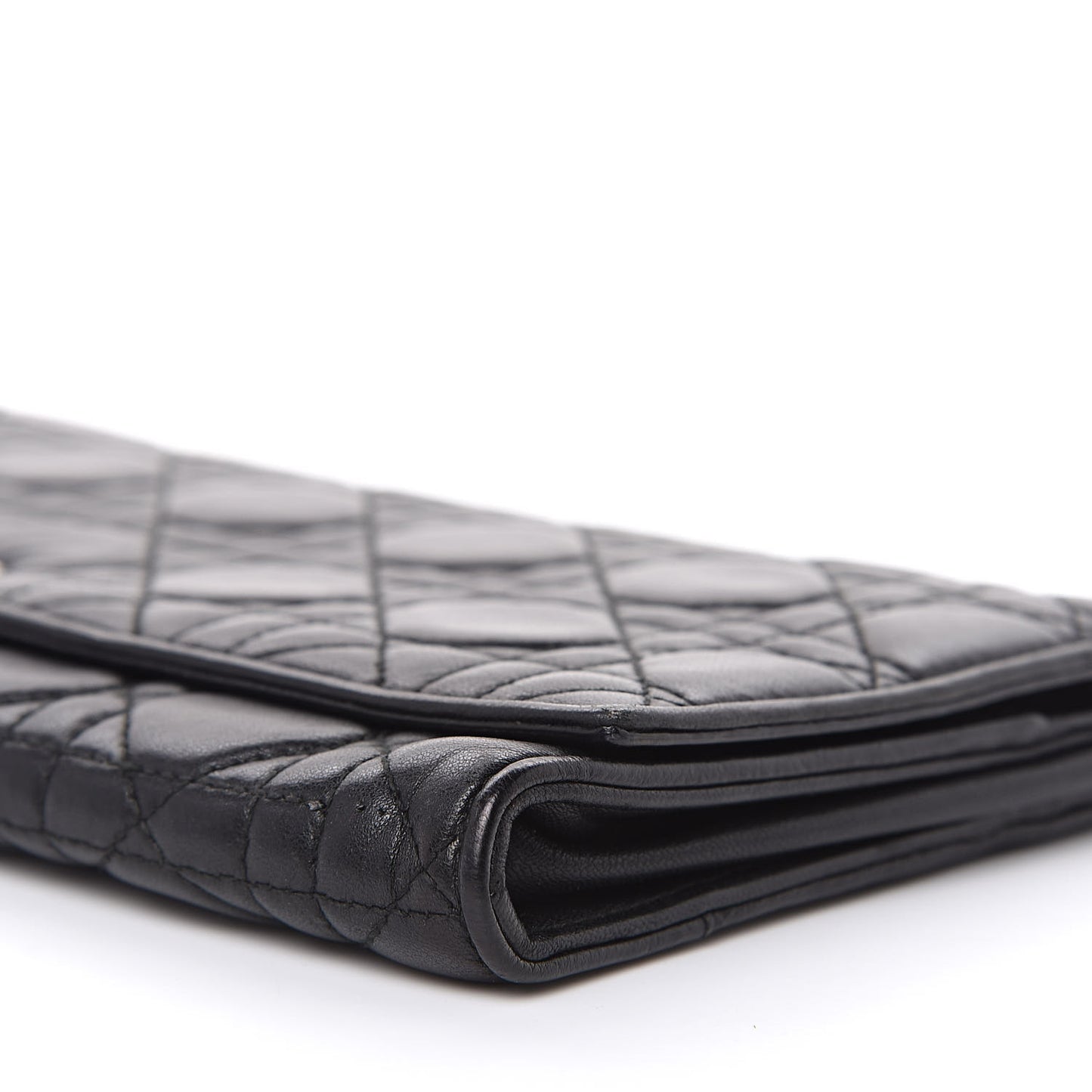 Lambskin Cannage Clutch Black