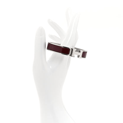 Hermes Enamel Narrow Clic Clac H Bracelet PM Bourgogne 2 of 5