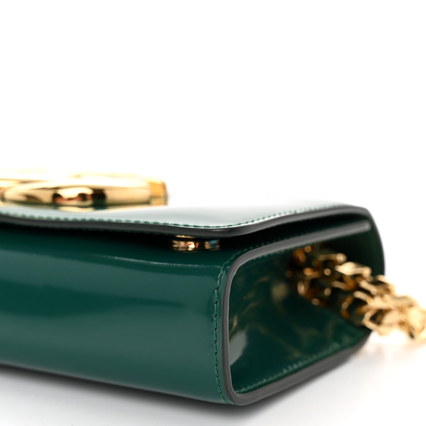 Patent DG Girls Phone Shoulder Bag Emerald