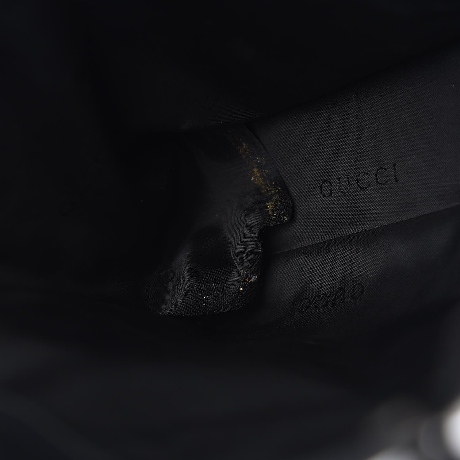Gucci Calfskin Monogram Bamboo Handle Bag Black 10 of 11