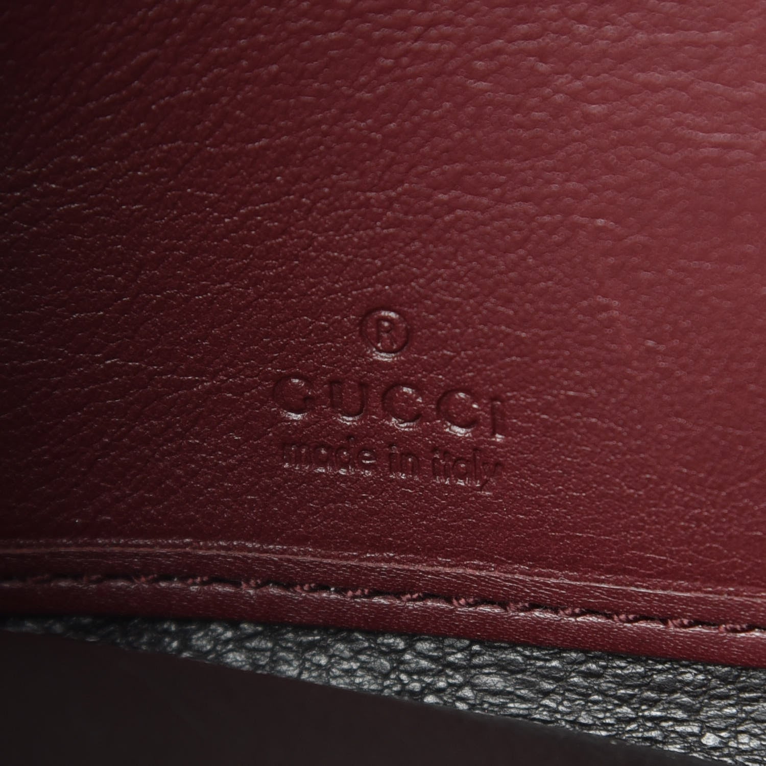 Gucci Microguccissima Brogue Zip Around Wallet Burgundy 6 of 7