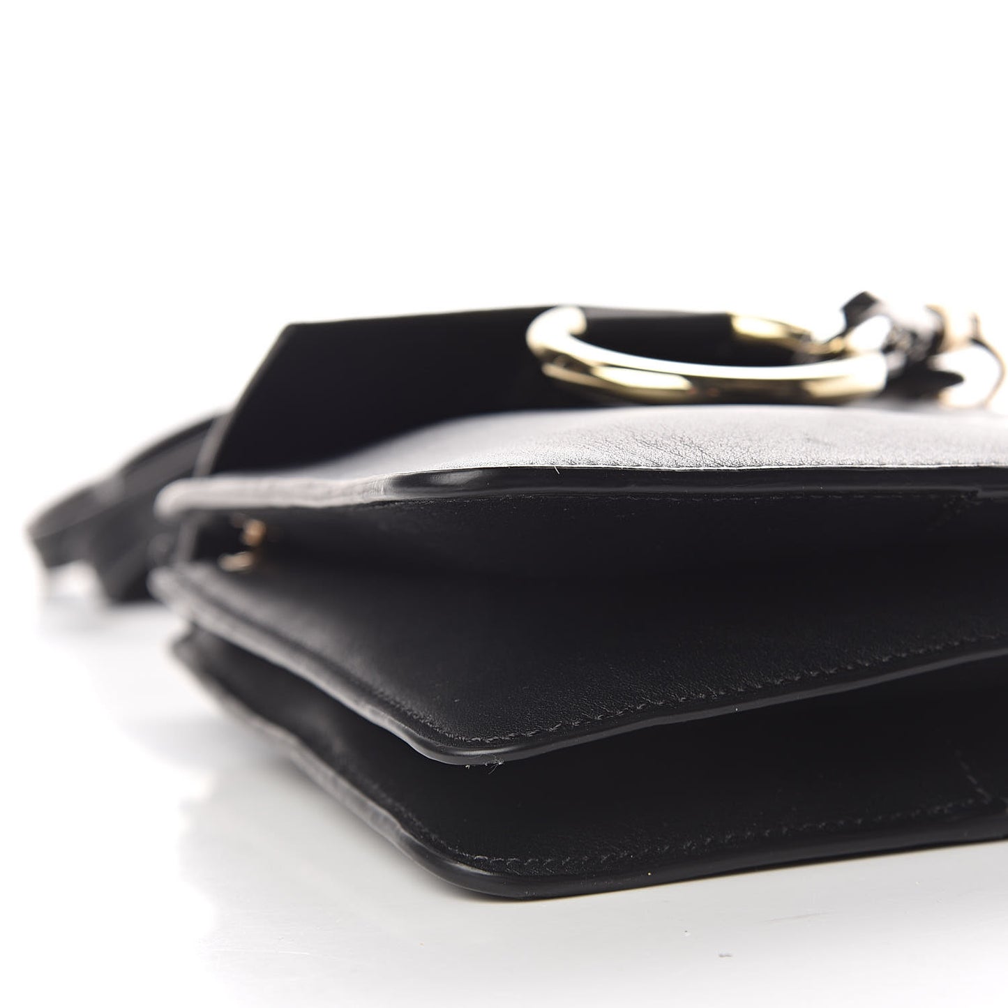 Suede Calfskin Mini Faye Bracelet Bag Black