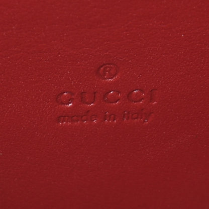 Gucci Calfskin Matelasse Mini GG Marmont Chain Wallet Hibiscus Red 7 of 8