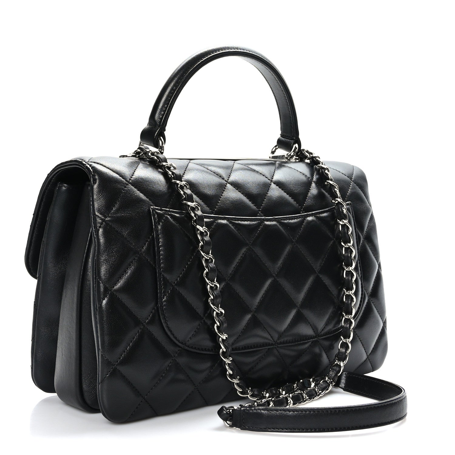 Chanel Lambskin Quilted Medium Trendy CC Flap Dual Handle Bag Black 3 of 10