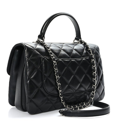Chanel Lambskin Quilted Medium Trendy CC Flap Dual Handle Bag Black 3 of 10