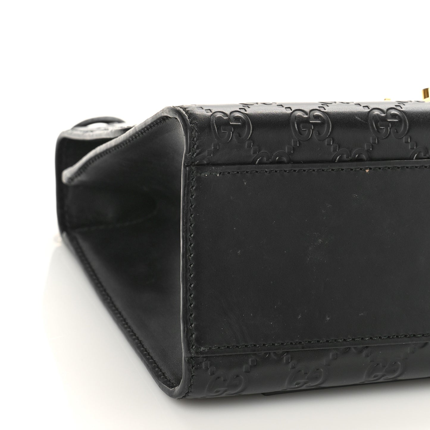 Guccissima Medium Padlock Shoulder Bag Black