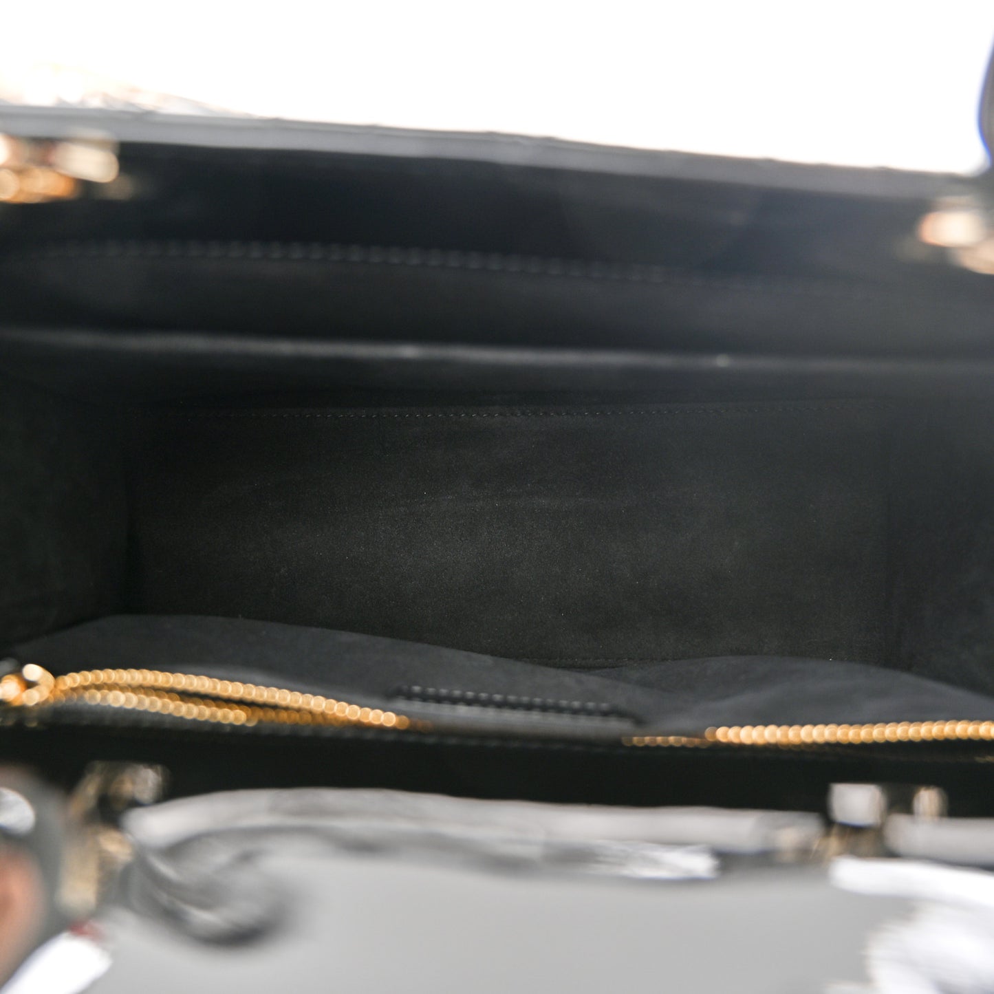 Patent Cannage Medium Lady Dior Black