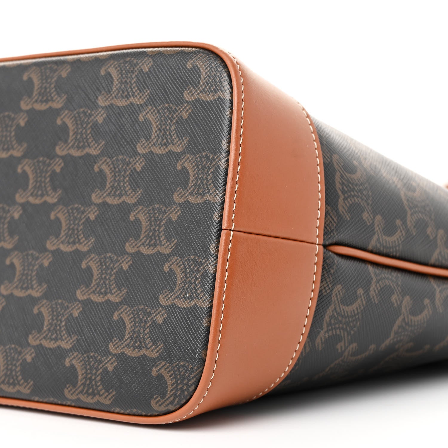 Celine Triomphe Canvas Calfskin Small Cabas Bag Tan 10 of 10