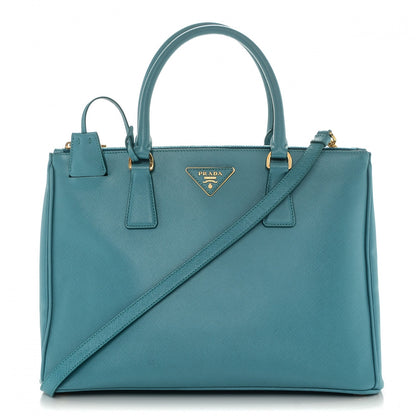 Prada Saffiano Medium Galleria Double Zip Tote Turchese 1 of 7