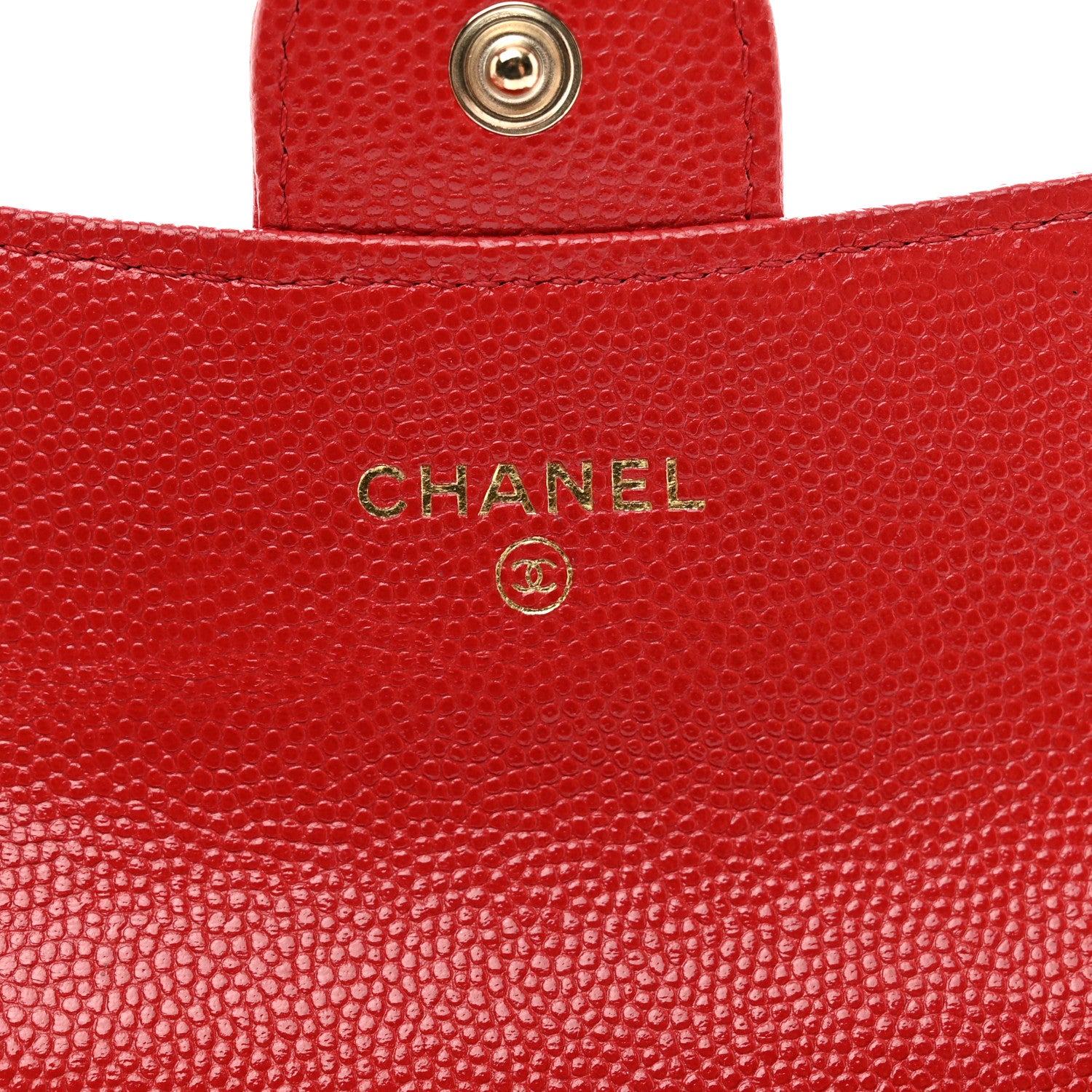 Chanel Caviar Quilted Flap Card Holder Wallet Red 7 of 8
