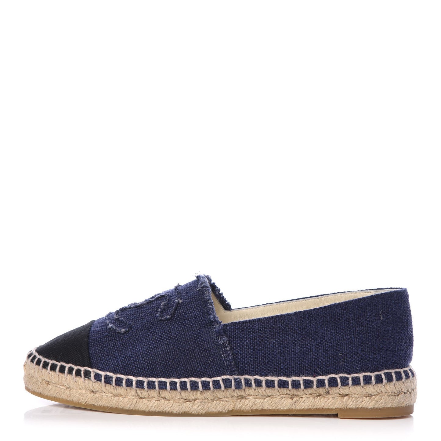 Linen CC Espadrilles 38 Blue Black