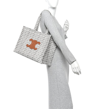 Celine Canvas Large All Over Cabas Thais Natural Tan 2 of 9