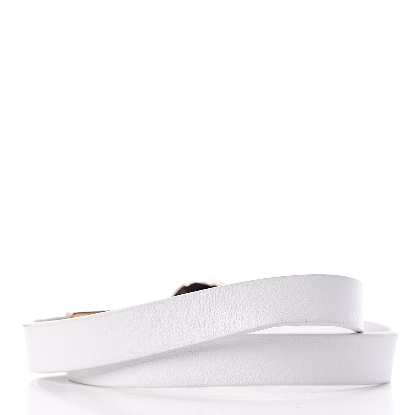Calfskin Pearl Double Bracelet M White