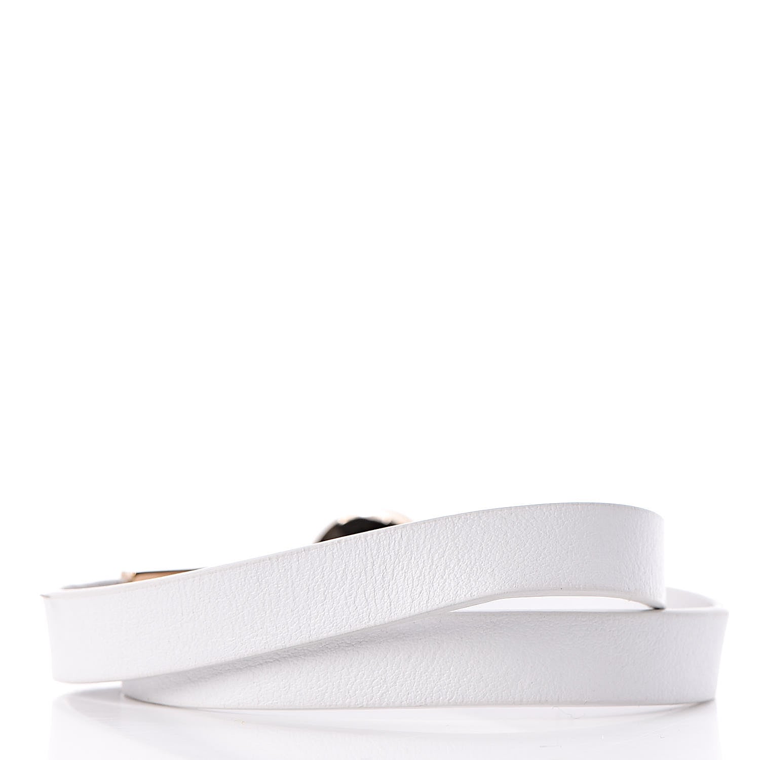 Christian Dior Calfskin Pearl Double Bracelet M White 3 of 5
