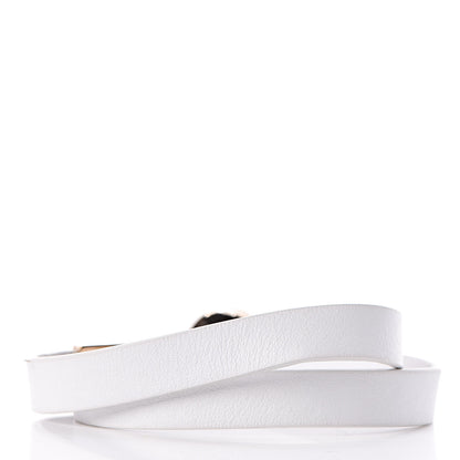 Christian Dior Calfskin Pearl Double Bracelet M White 3 of 5