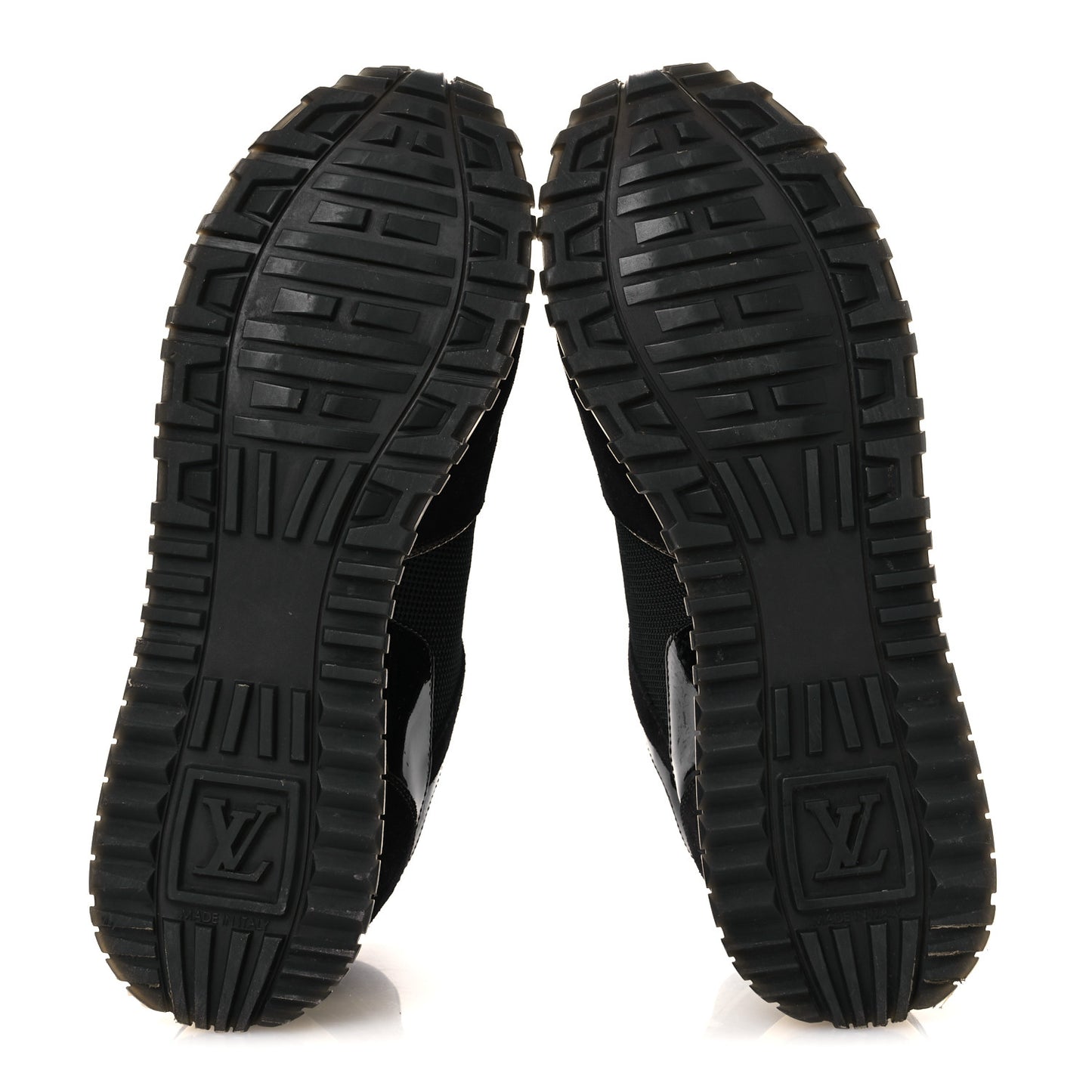 Suede Monogram Run Away Sneakers 38.5 Black