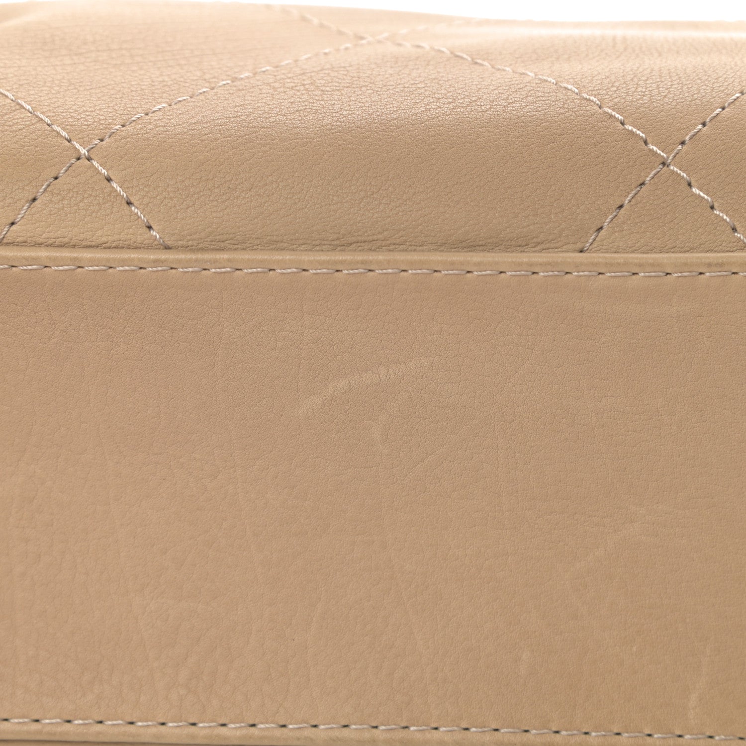 Chanel Washed Calfskin Quilted Large Hamptons Flap Bag Dark Beige 11 of 12