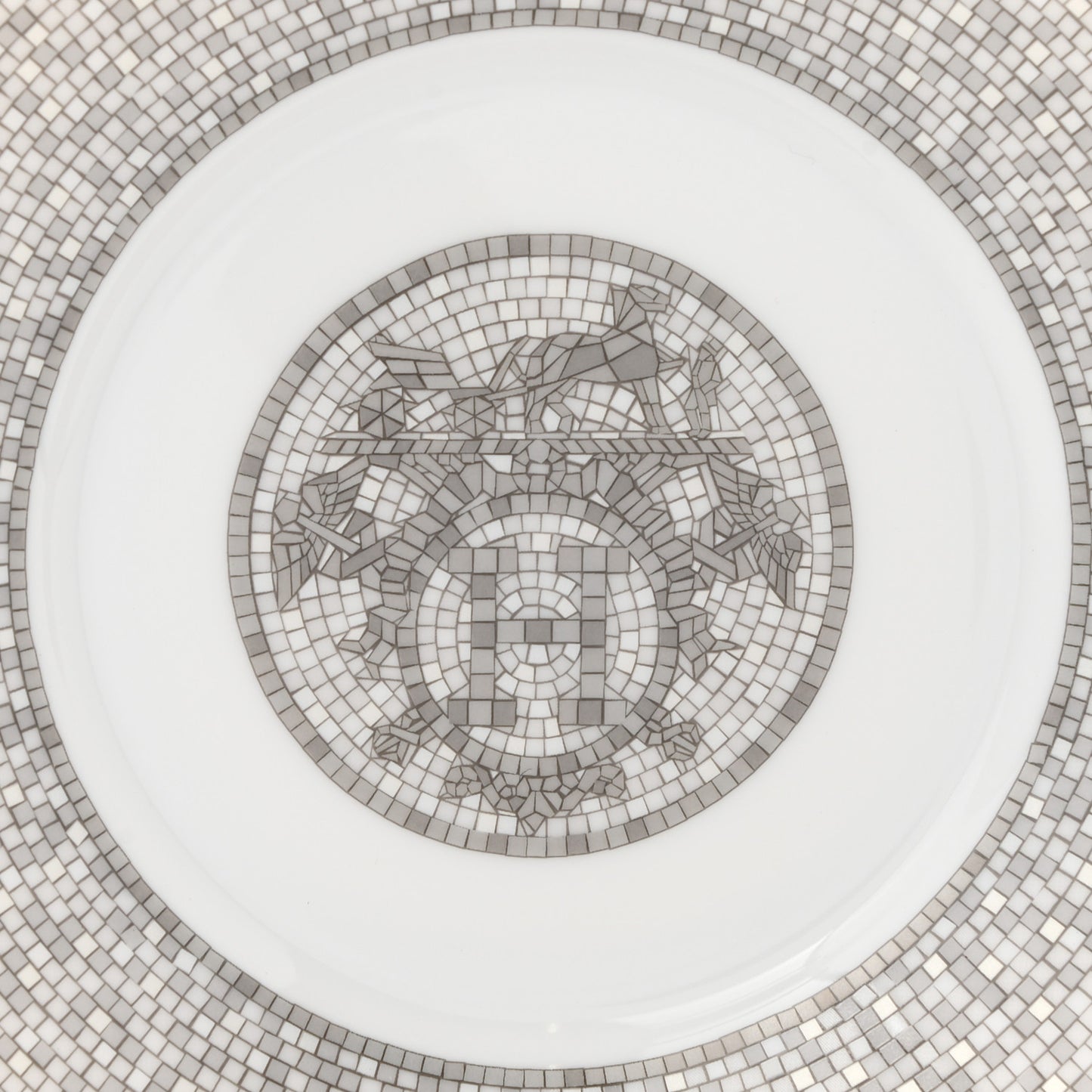 Porcelain Mosaique Au 24 Breakfast Cup And Saucer Set Of 2 Platine