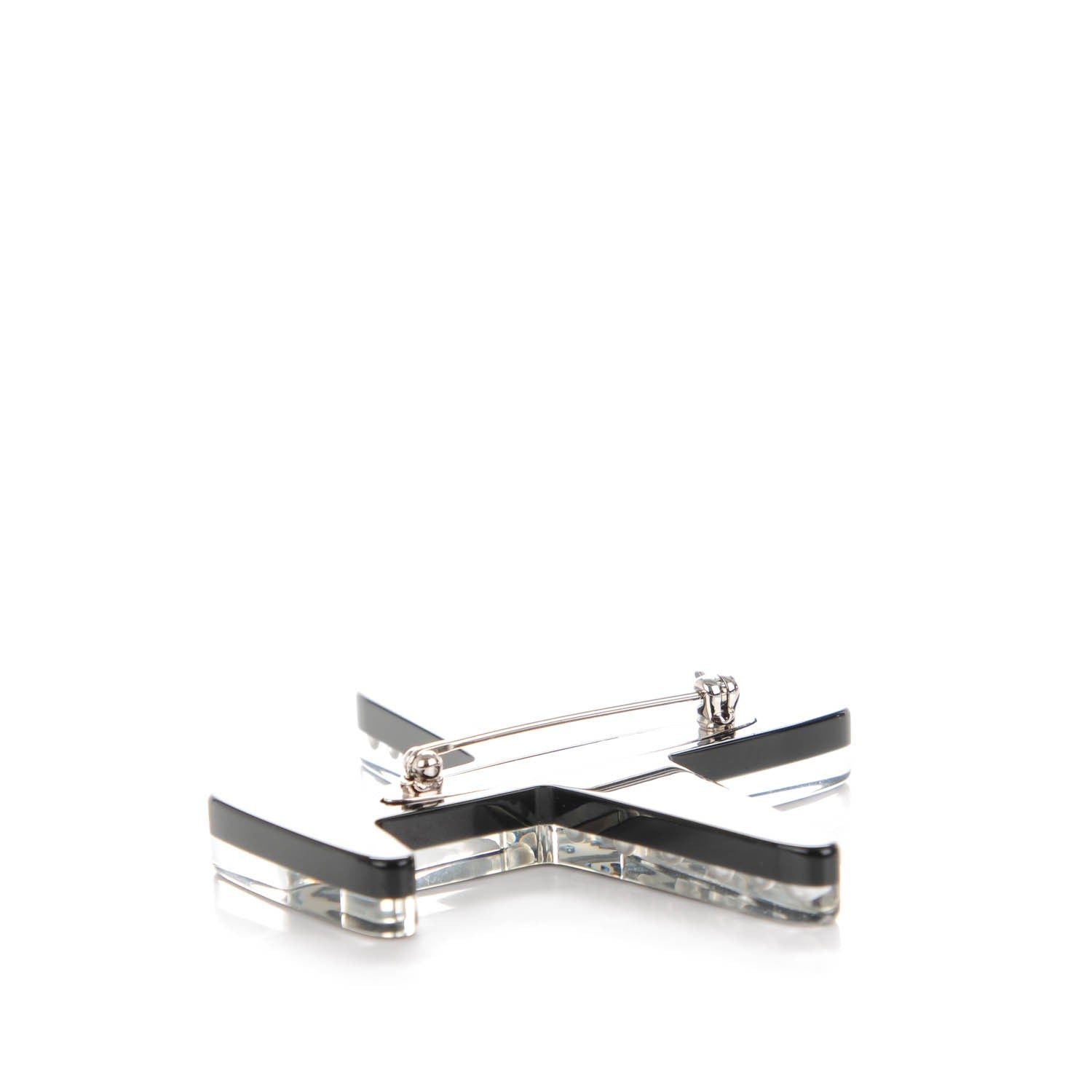 Chanel Resin Pearl CC Airplane Brooch Black 3 of 5