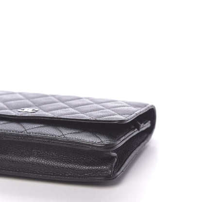 Chanel Caviar Quilted Wallet On Chain WOC Black 10 of 12