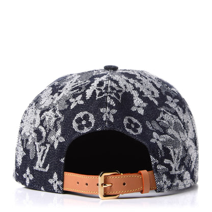 Louis Vuitton Monogram Tapestry Cap 58 Blue 5 of 8