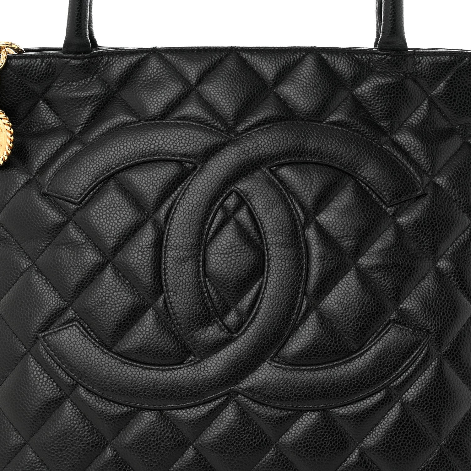 Chanel Caviar Quilted Medallion Tote Black 8 of 10