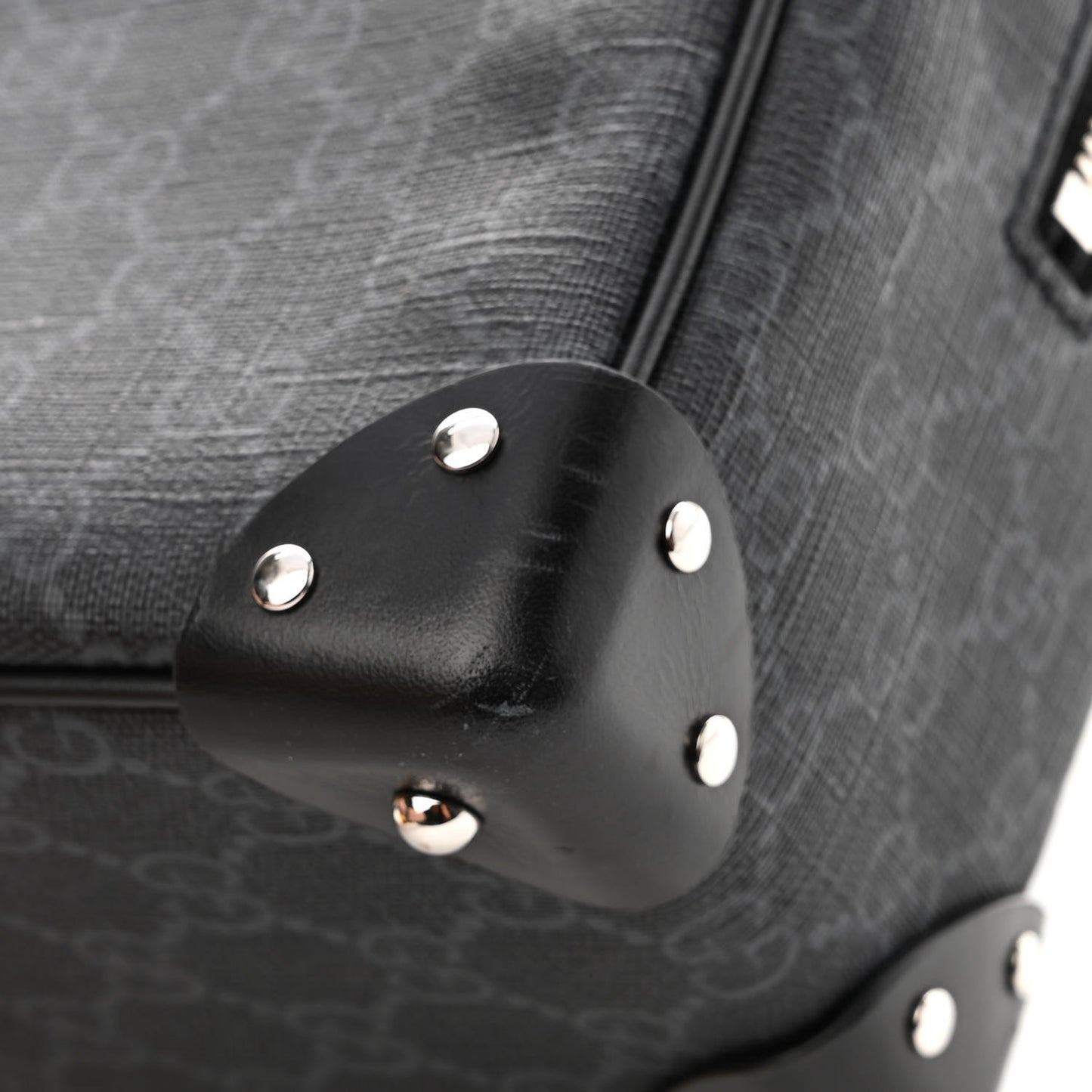 GG Supreme Monogram Selleria Calfskin Square Messenger Bag Black