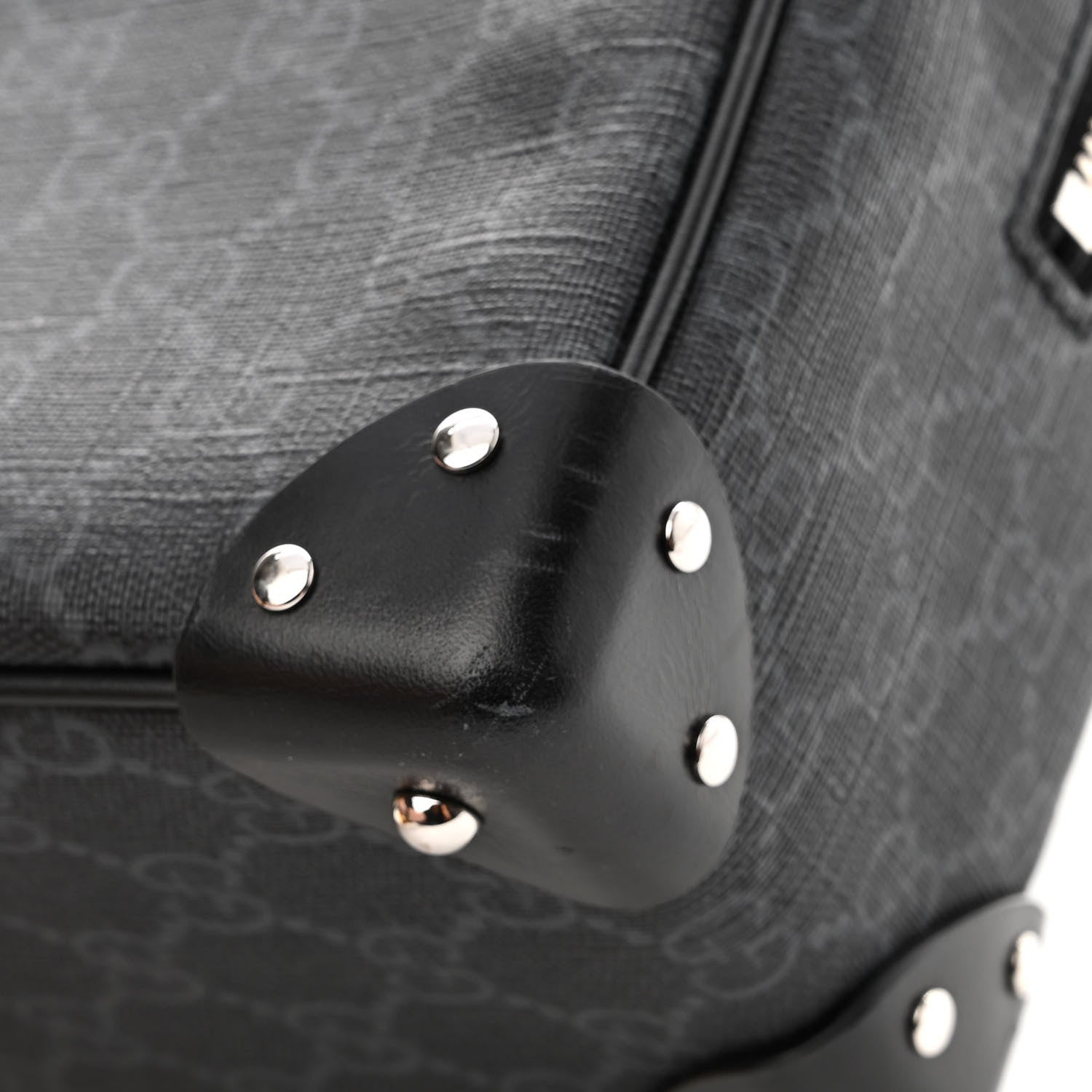 Gucci GG Supreme Monogram Selleria Calfskin Square Messenger Bag Black 10 of 12