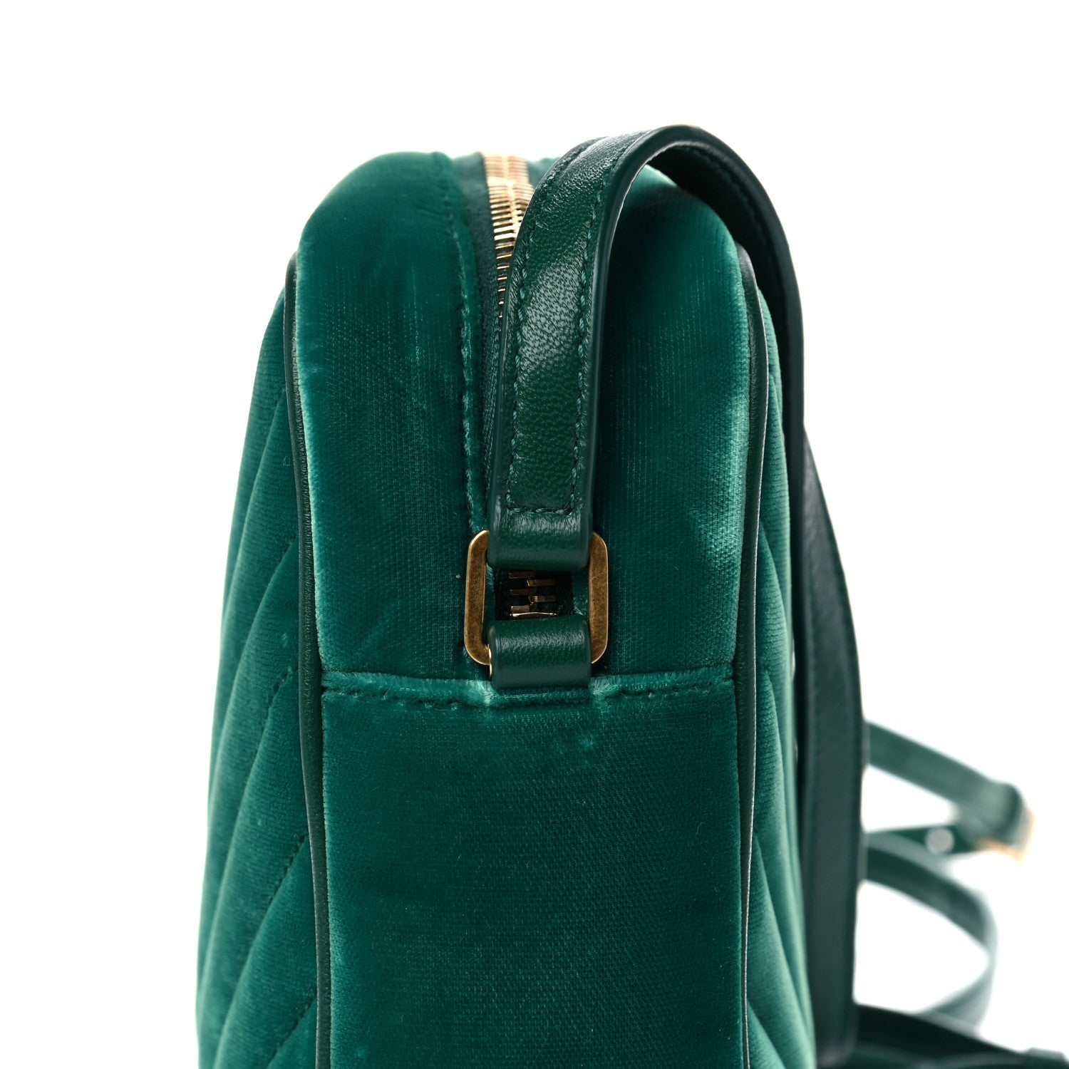 Saint Laurent Velvet Matelasse Monogram Lou Camera Bag Deep Malachite 11 of 12