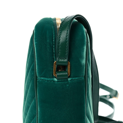 Saint Laurent Velvet Matelasse Monogram Lou Camera Bag Deep Malachite 11 of 12