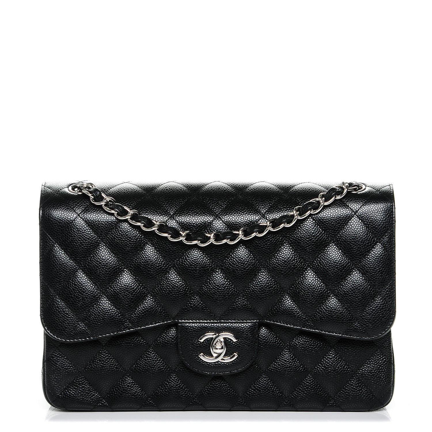 Chanel Caviar Quilted Jumbo Double Flap Black 1 of 7