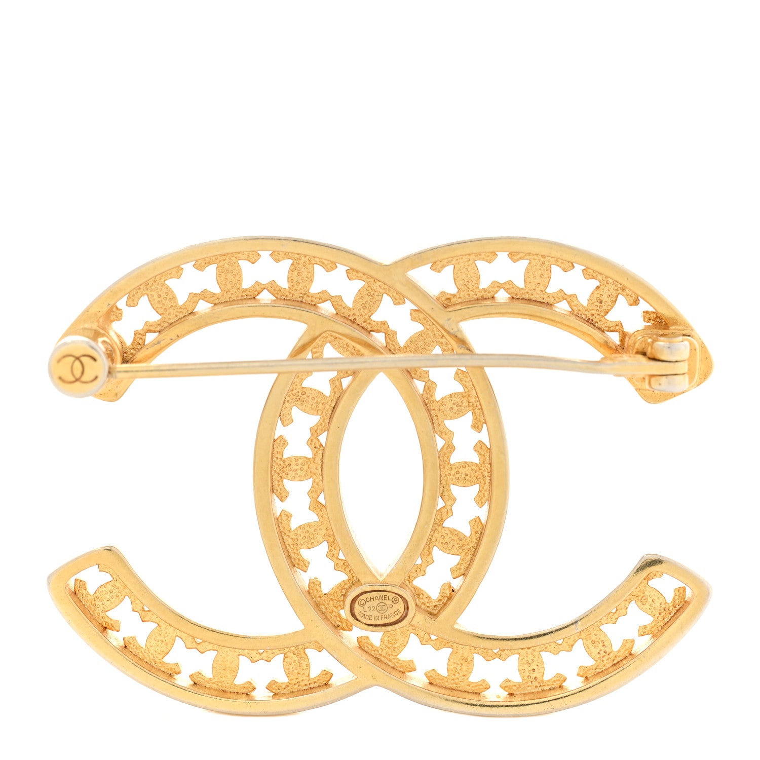 Chanel Metal CC Brooch Gold 3 of 5