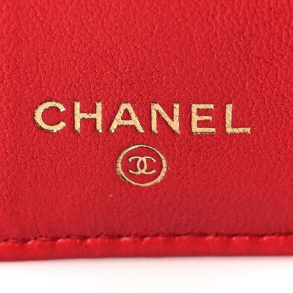 Chanel Lambskin Quilted Small Chanel 19 Flap Wallet Red 6 of 9